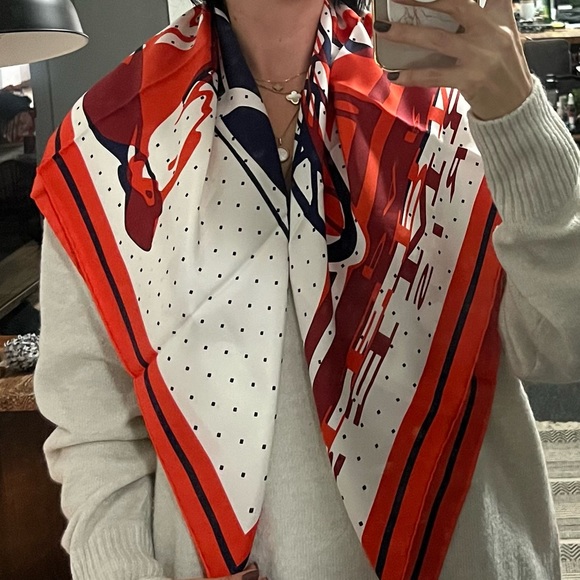 Hermes Silk Scarf 90cm - CALECHE ELASTIQUE REMIX SCARF 90 - Picture 7 of 8